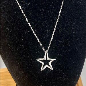 JAMES AVERY Sterling Silver Floating Star Pendant Charm Necklace; RETIRED